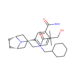 CC(C)(CO)C(=O)N(CCN1[C@H]2CC[C@@H]1C[C@H](c1cccc(C(N)=O)c1)C2)CC1CCCCC1 ZINC000117298170