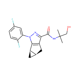 CC(C)(CO)NC(=O)c1nn(-c2cc(F)ccc2F)c2c1C[C@H]1C[C@@H]21 ZINC000299821639