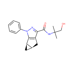 CC(C)(CO)NC(=O)c1nn(-c2ccccc2)c2c1C[C@H]1C[C@@H]21 ZINC000299821054