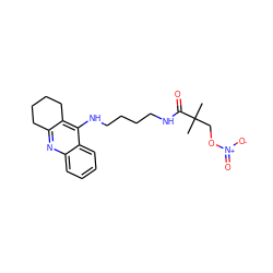 CC(C)(CO[N+](=O)[O-])C(=O)NCCCCNc1c2c(nc3ccccc13)CCCC2 ZINC000029136211