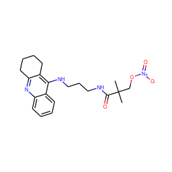 CC(C)(CO[N+](=O)[O-])C(=O)NCCCNc1c2c(nc3ccccc13)CCCC2 ZINC000029136303