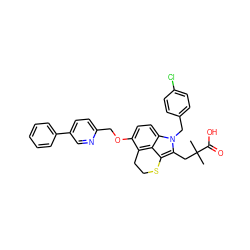 CC(C)(Cc1c2c3c(c(OCc4ccc(-c5ccccc5)cn4)ccc3n1Cc1ccc(Cl)cc1)CCS2)C(=O)O ZINC000026667732