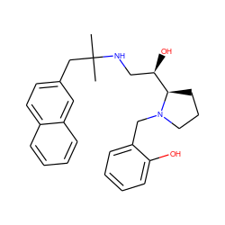 CC(C)(Cc1ccc2ccccc2c1)NC[C@@H](O)[C@H]1CCCN1Cc1ccccc1O ZINC000028567298