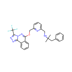 CC(C)(Cc1ccccc1)NCc1cccc(COc2nn3c(C(F)(F)F)nnc3c3ccccc23)n1 ZINC000026497037