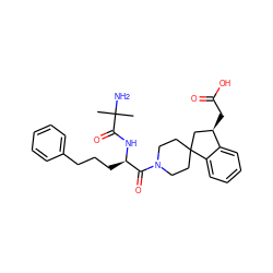 CC(C)(N)C(=O)N[C@H](CCCc1ccccc1)C(=O)N1CCC2(CC1)C[C@@H](CC(=O)O)c1ccccc12 ZINC000026386799