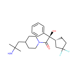 CC(C)(N)CC1CCN(C(=O)[C@](O)(c2ccccc2)[C@@H]2CCC(F)(F)C2)CC1 ZINC000013534311