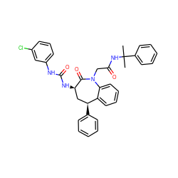 CC(C)(NC(=O)CN1C(=O)[C@H](NC(=O)Nc2cccc(Cl)c2)C[C@H](c2ccccc2)c2ccccc21)c1ccccc1 ZINC000027207985