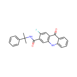 CC(C)(NC(=O)c1cc2[nH]c3ccccc3c(=O)c2cc1F)c1ccccc1 ZINC000014970312