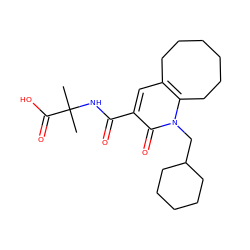 CC(C)(NC(=O)c1cc2c(n(CC3CCCCC3)c1=O)CCCCCC2)C(=O)O ZINC000084586612