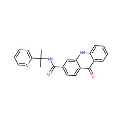 CC(C)(NC(=O)c1ccc2c(=O)c3ccccc3[nH]c2c1)c1ccccn1 ZINC000014970300