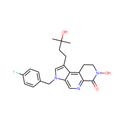 CC(C)(O)CCc1cn(Cc2ccc(F)cc2)c2cnc3c(c12)CCN(O)C3=O ZINC000071329402