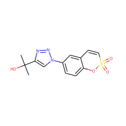 CC(C)(O)c1cn(-c2ccc3c(c2)C=CS(=O)(=O)O3)nn1 ZINC000103241881