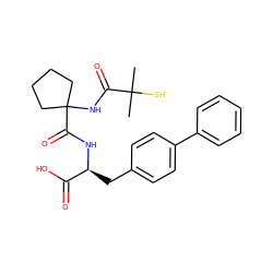 CC(C)(S)C(=O)NC1(C(=O)N[C@@H](Cc2ccc(-c3ccccc3)cc2)C(=O)O)CCCC1 ZINC000026155569