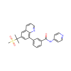 CC(C)(c1cc(-c2cccc(C(=O)Nc3ccncc3)c2)c2ncccc2c1)S(C)(=O)=O ZINC000036268792