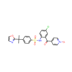 CC(C)(c1ccc(S(=O)(=O)Nc2ccc(Cl)cc2C(=O)c2cc[n+]([O-])cc2)cc1)c1ncco1 ZINC000036411720