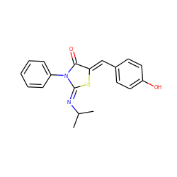 CC(C)/N=C1\S/C(=C\c2ccc(O)cc2)C(=O)N1c1ccccc1 ZINC000049112798