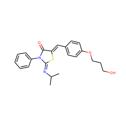 CC(C)/N=C1\S/C(=C\c2ccc(OCCCO)cc2)C(=O)N1c1ccccc1 ZINC000049784629