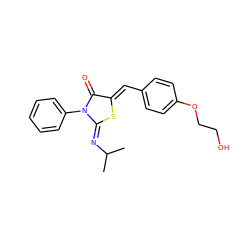 CC(C)/N=C1\S/C(=C\c2ccc(OCCO)cc2)C(=O)N1c1ccccc1 ZINC000049784365