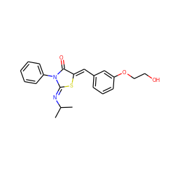 CC(C)/N=C1\S/C(=C\c2cccc(OCCO)c2)C(=O)N1c1ccccc1 ZINC000049784366