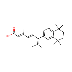 CC(C)=C(/C=C/C(C)=C/C(=O)O)c1ccc2c(c1)C(C)(C)CCC2(C)C ZINC000013743085