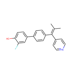 CC(C)=C(c1ccncc1)c1ccc(-c2ccc(O)c(F)c2)cc1 ZINC000053296830