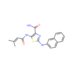 CC(C)=CC(=O)Nc1sc(Nc2ccc3ccccc3c2)nc1C(N)=O ZINC000473164986