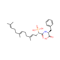 CC(C)=CCC/C(C)=C/CC/C(C)=C/C[C@@H](C(=O)N[C@@H](Cc1ccccc1)C(=O)O)P(=O)(O)O ZINC000013489398