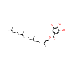 CC(C)=CCC/C(C)=C/CC/C(C)=C/CC/C(C)=C/COC(=O)c1cc(O)c(O)c(O)c1 ZINC000013513131