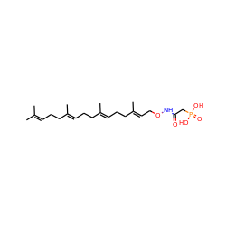 CC(C)=CCC/C(C)=C/CC/C(C)=C/CC/C(C)=C/CONC(=O)CP(=O)(O)O ZINC000028765904