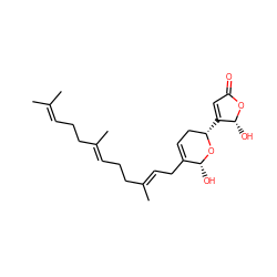 CC(C)=CCC/C(C)=C/CC/C(C)=C/CC1=CC[C@H](C2=CC(=O)O[C@@H]2O)O[C@@H]1O ZINC000013555748