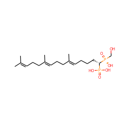 CC(C)=CCC/C(C)=C/CC/C(C)=C/CCC[C@@H](P(=O)(O)O)[P@](=O)(O)CO ZINC000013742080