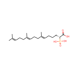 CC(C)=CCC/C(C)=C/CC/C(C)=C/CCC[C@H](C(=O)O)P(=O)(O)O ZINC000001887054