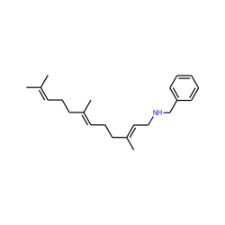 CC(C)=CCC/C(C)=C/CC/C(C)=C/CNCc1ccccc1 ZINC000013827379