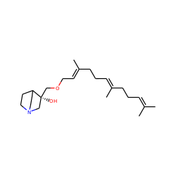 CC(C)=CCC/C(C)=C/CC/C(C)=C/COC[C@@]1(O)CN2CCC1CC2 ZINC000013757105