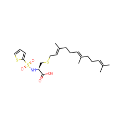 CC(C)=CCC/C(C)=C/CC/C(C)=C/CSC[C@H](NS(=O)(=O)c1cccs1)C(=O)O ZINC000071341491