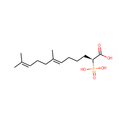 CC(C)=CCC/C(C)=C/CCC[C@@H](C(=O)O)P(=O)(O)O ZINC000013742109