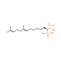 CC(C)=CCC/C(C)=C/CCCCC[C@H](P(=O)(O)O)[P@](C)(=O)O ZINC000013742064