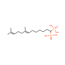 CC(C)=CCC/C(C)=C/CCCCCC(P(=O)(O)O)P(=O)(O)O ZINC000013742036