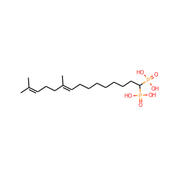 CC(C)=CCC/C(C)=C/CCCCCCCC(P(=O)(O)O)P(=O)(O)O ZINC000013742038