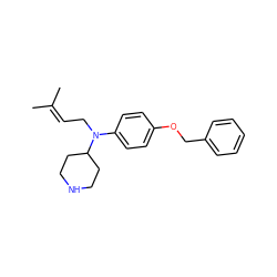 CC(C)=CCN(c1ccc(OCc2ccccc2)cc1)C1CCNCC1 ZINC000013801301