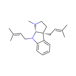 CC(C)=CCN1c2ccccc2[C@]2(CC=C(C)C)CCN(C)[C@@H]12 ZINC000015217251