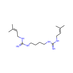 CC(C)=CCNC(=N)NCCCCNC(=N)NCC=C(C)C ZINC000043076042