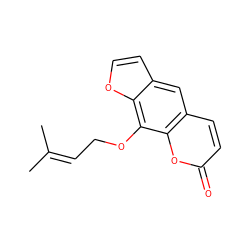 CC(C)=CCOc1c2occc2cc2ccc(=O)oc12 ZINC000000001904