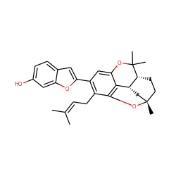 CC(C)=CCc1c(-c2cc3ccc(O)cc3o2)cc2c3c1O[C@@]1(C)CC[C@H]([C@@H]3C1)C(C)(C)O2 ZINC000238775538