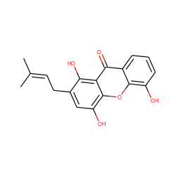 CC(C)=CCc1cc(O)c2oc3c(O)cccc3c(=O)c2c1O ZINC000028385467