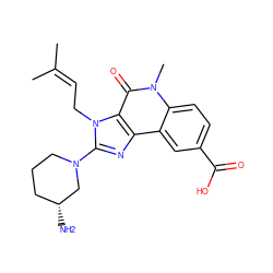 CC(C)=CCn1c(N2CCC[C@@H](N)C2)nc2c3cc(C(=O)O)ccc3n(C)c(=O)c21 ZINC000095563147