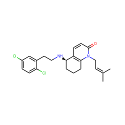 CC(C)=CCn1c2c(ccc1=O)[C@H](NCCc1cc(Cl)ccc1Cl)CCC2 ZINC000013743303