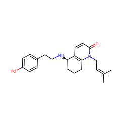 CC(C)=CCn1c2c(ccc1=O)[C@H](NCCc1ccc(O)cc1)CCC2 ZINC000013743317