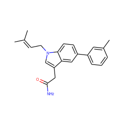 CC(C)=CCn1cc(CC(N)=O)c2cc(-c3cccc(C)c3)ccc21 ZINC000064540744