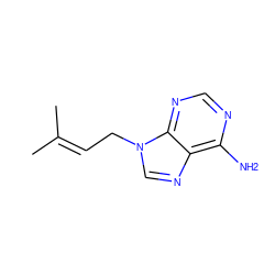 CC(C)=CCn1cnc2c(N)ncnc21 ZINC000013308113